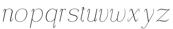 Carlgine-ThinItalic Font LOWERCASE