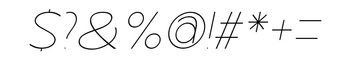 Carltine Thin Italic Font OTHER CHARS
