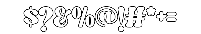 Caromy Black Outline Font OTHER CHARS