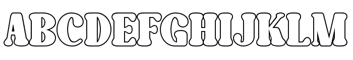 Caromy Black Outline Font UPPERCASE