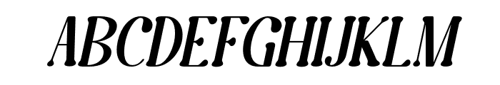 Caromy Thin Italic Font UPPERCASE
