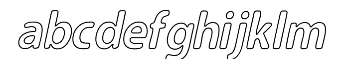 Carson Outline Medium Italic Font LOWERCASE