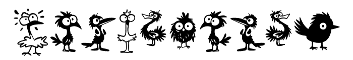 Cartoon Birds Font OTHER CHARS