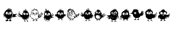 Cartoon Birds Font LOWERCASE