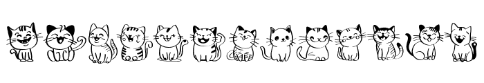 Cartoon Cats Font LOWERCASE