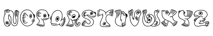 Cartoon Fish Font LOWERCASE