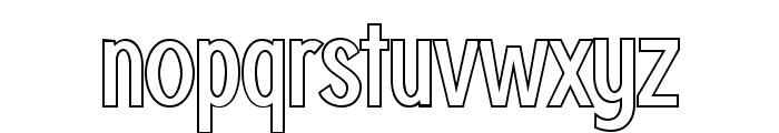 Cartoon Outline Regular Font LOWERCASE