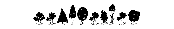 Cartoon Tree Font OTHER CHARS