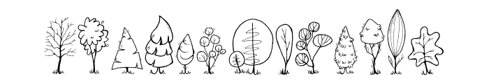 Cartoon Tree Font UPPERCASE