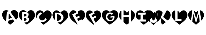 Cartoon and Heart Font UPPERCASE