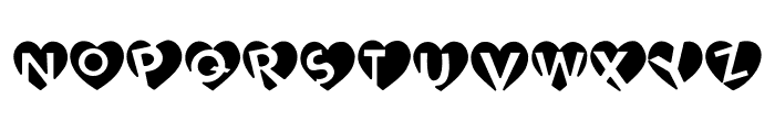 Cartoon and Heart Font UPPERCASE