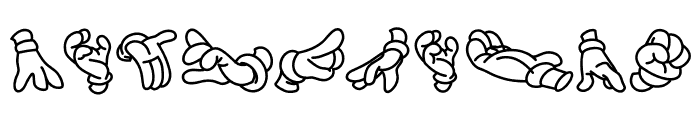 Cartoon hand Font OTHER CHARS