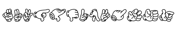 Cartoon hand Font LOWERCASE