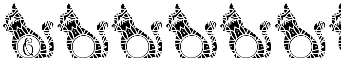 Casual Cat Mandala Monogram Font OTHER CHARS