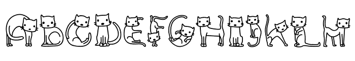 Cat ABC Font UPPERCASE