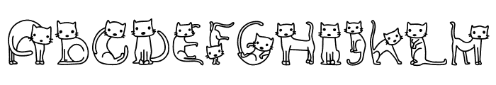 Cat ABC Font LOWERCASE