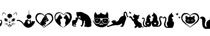 Cat Doodle Font Font UPPERCASE