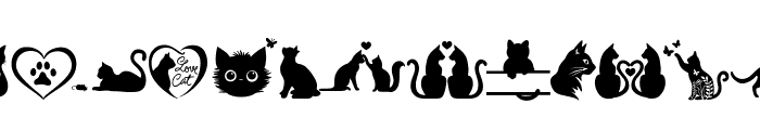 Cat Doodle Font Font LOWERCASE