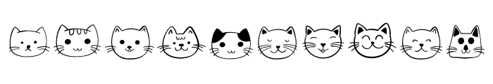 Cat Face Doodle Font OTHER CHARS