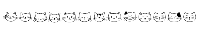 Cat Face Doodle FONT
