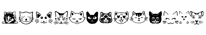 Cat Face Font UPPERCASE