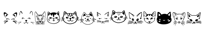 Cat Face Font UPPERCASE