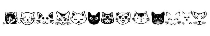 Cat Face Font LOWERCASE