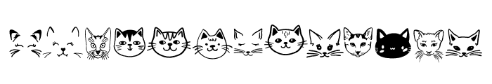 Cat Face Font LOWERCASE