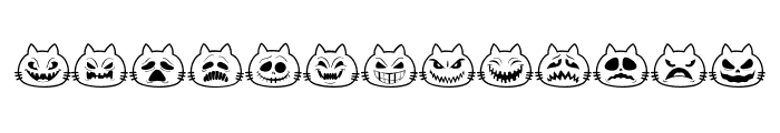 Cat Halloween Font UPPERCASE