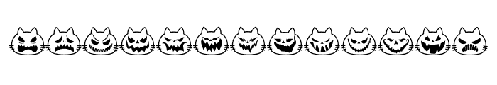 Cat Halloween Font UPPERCASE