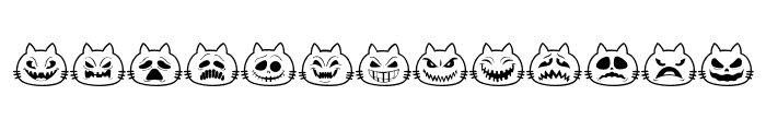 Cat Halloween Font LOWERCASE