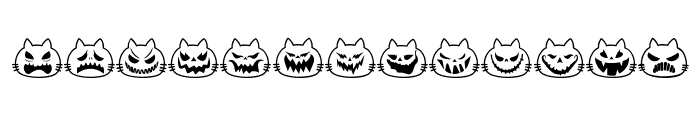 Cat Halloween Font LOWERCASE