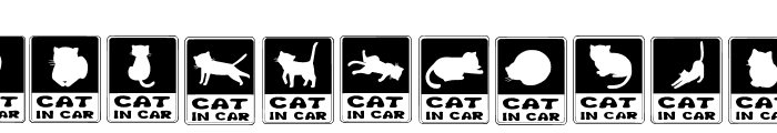 Cat In Car Regular Font UPPERCASE