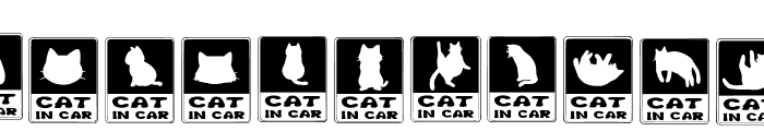 Cat In Car Regular Font UPPERCASE