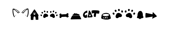 Cat Meow Doodle Font UPPERCASE