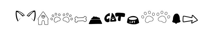 Cat Meow Doodle Font LOWERCASE