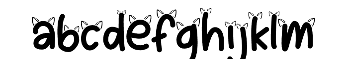 Cat Meow Ear Font LOWERCASE