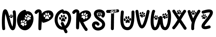 Cat Paw Font UPPERCASE