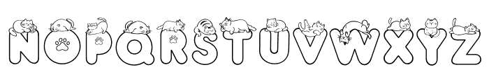 Cat Purr Font UPPERCASE