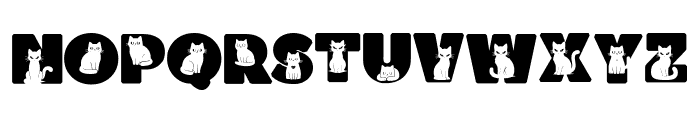 Cat Rainbow Font UPPERCASE