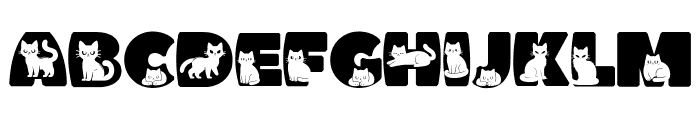 Cat Rainbow Font LOWERCASE