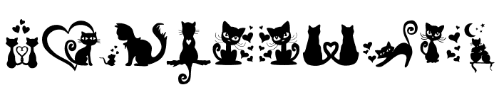 Cat Silhouette Font OTHER CHARS