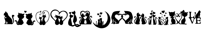 Cat Silhouette Font UPPERCASE