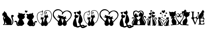 Cat Silhouette Font LOWERCASE