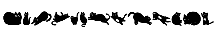 Cat doodle Font UPPERCASE