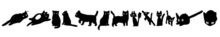 Cat doodle Font UPPERCASE