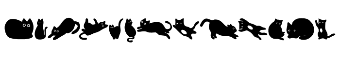 Cat doodle Font LOWERCASE