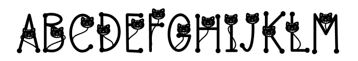 Cat funny Font UPPERCASE