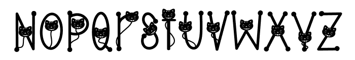 Cat funny Font UPPERCASE