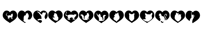 Cat in hear Font UPPERCASE